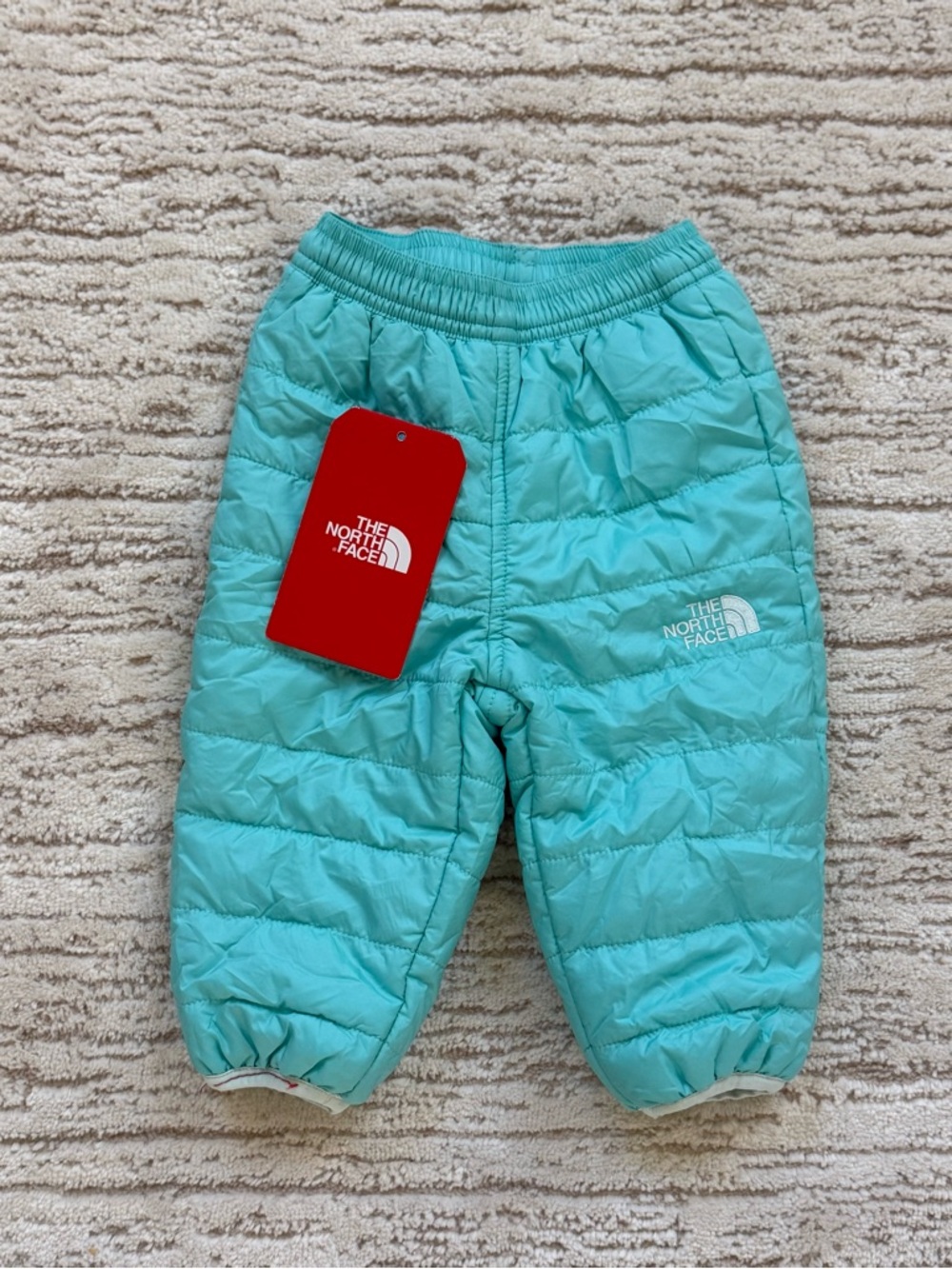 The North Face Turquoise Quilted Puffer Kids Pants